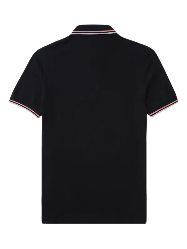 Fred Perry ストライプディテール ポロシャツ | ブラック