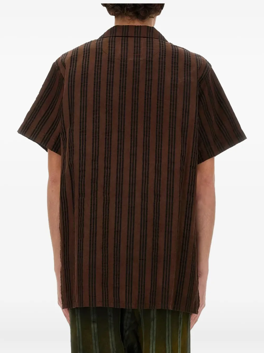 Uma Wang Gestreept overhemd Bruin