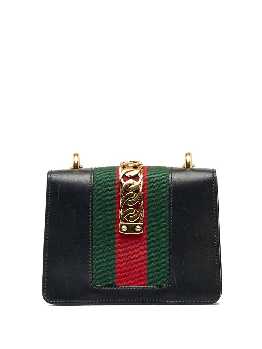 Gucci Pre-Owned 2000-2015 Mini Sylvie Leather Chain crossbody bag - Zwart