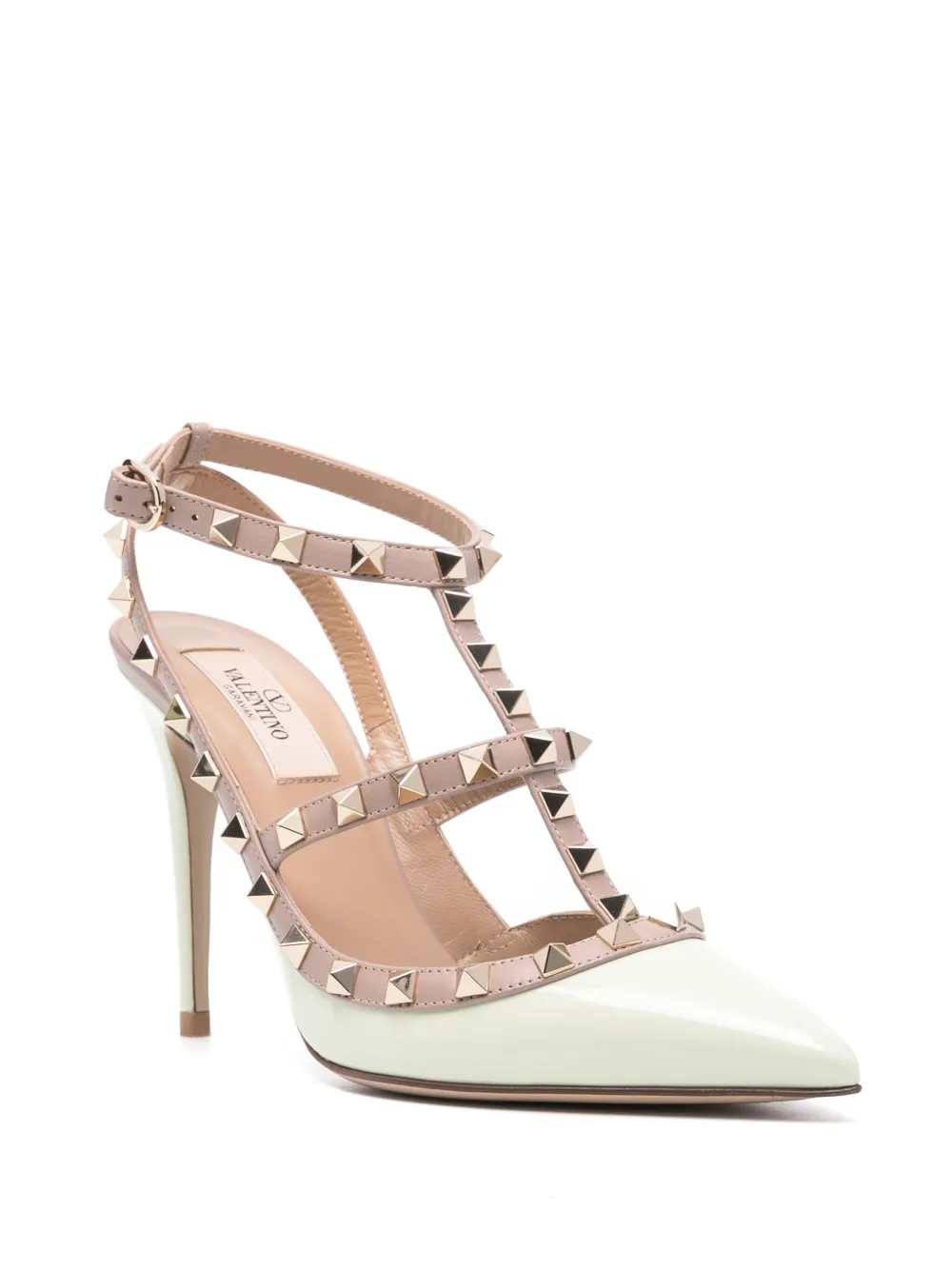 Valentino Garavani Rockstud gekooide pumps - Groen