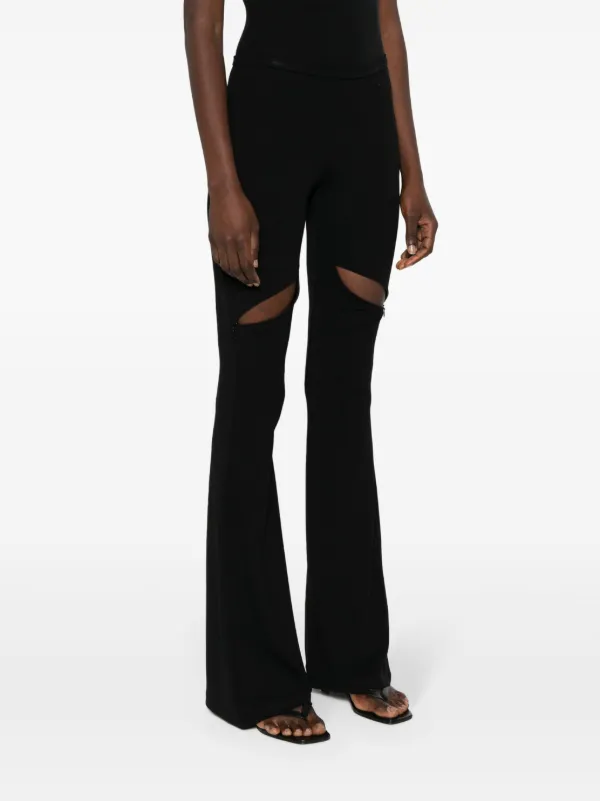 ボトムスその他 COURREGES Women Pants 424CPA276PL01599999 Black COURRÈGES - Women Ellipse Zipped Twill Pants – Atelier New York