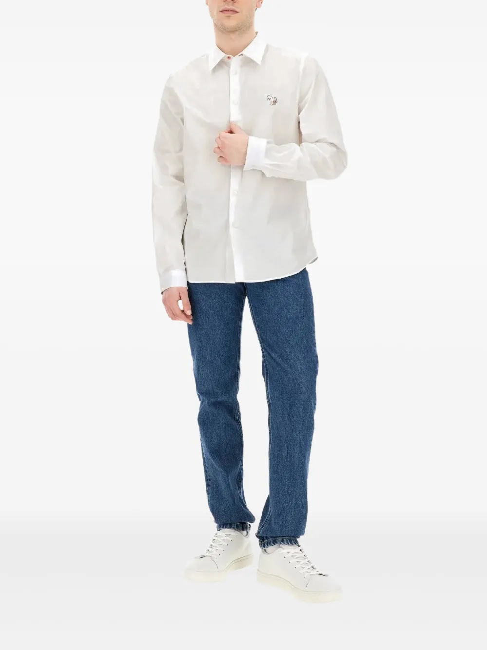 PS Paul Smith embroidered-logo shirt - Wit