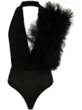 Alchemy x Lia Aram tulle-ruffle bodysuit - Black