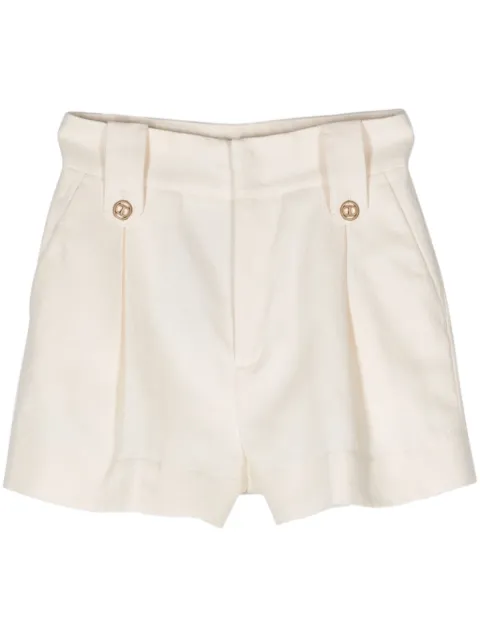 TWINSET pleat-detail twill shorts 