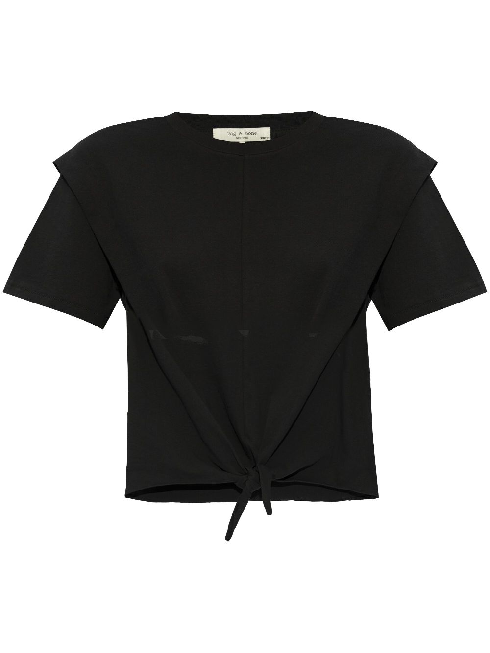 Rag & bone Mica T-shirt met geknoopt detail Zwart