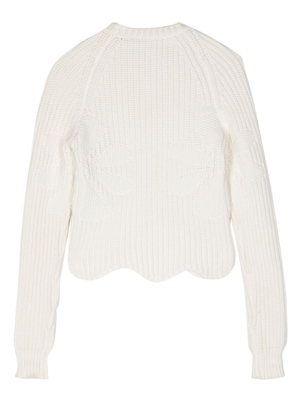 Pre-owned Dior Floral-intarsia Jumper In White