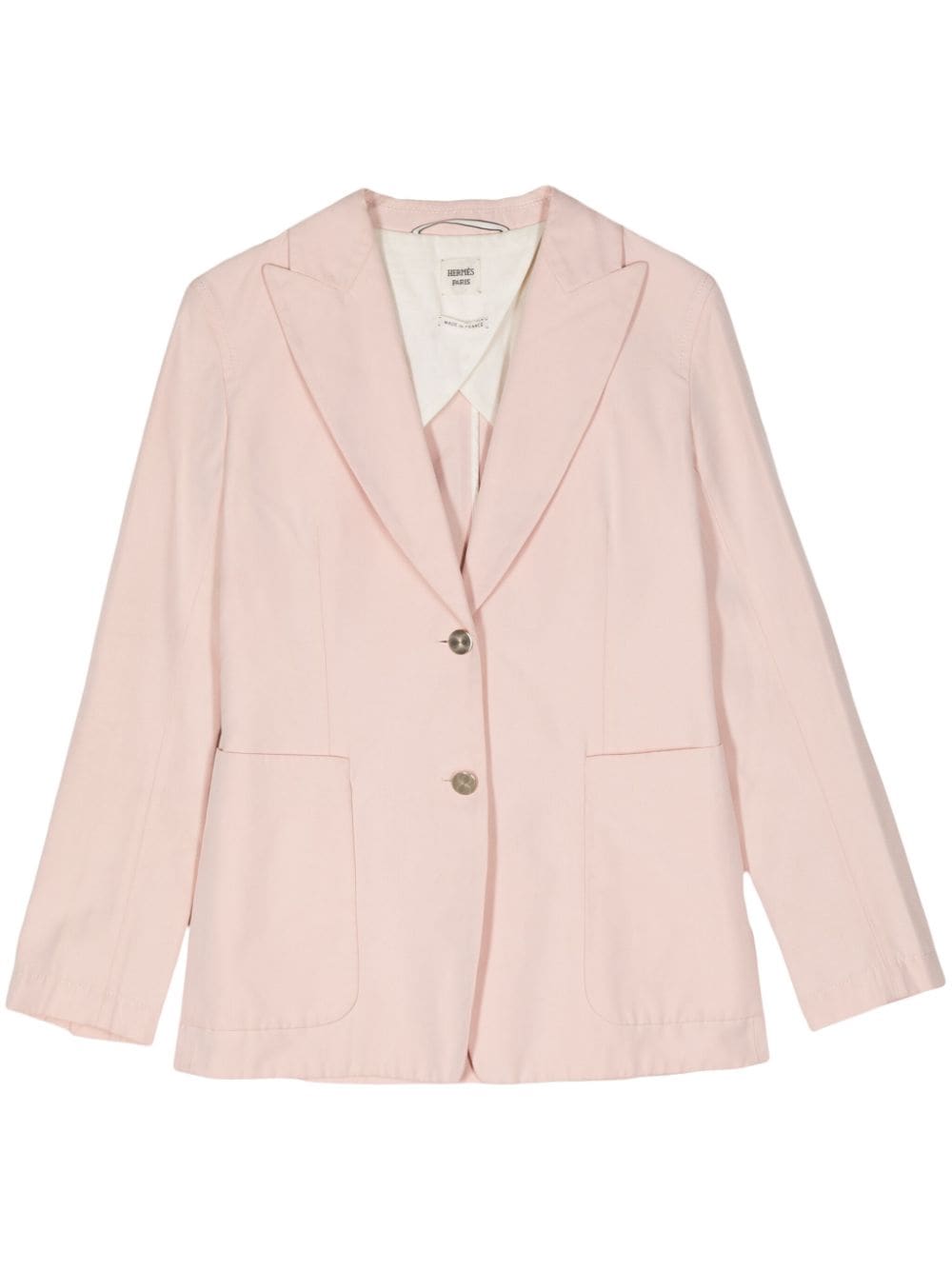 Pre-owned Hermes Notch Lapels Buttoned Blazer In Pink