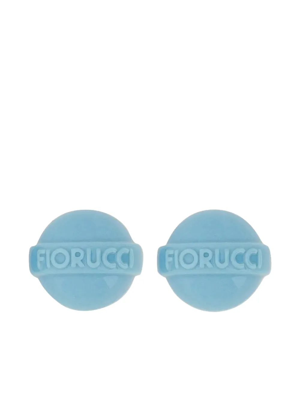 Fiorucci logo earrings - Blu