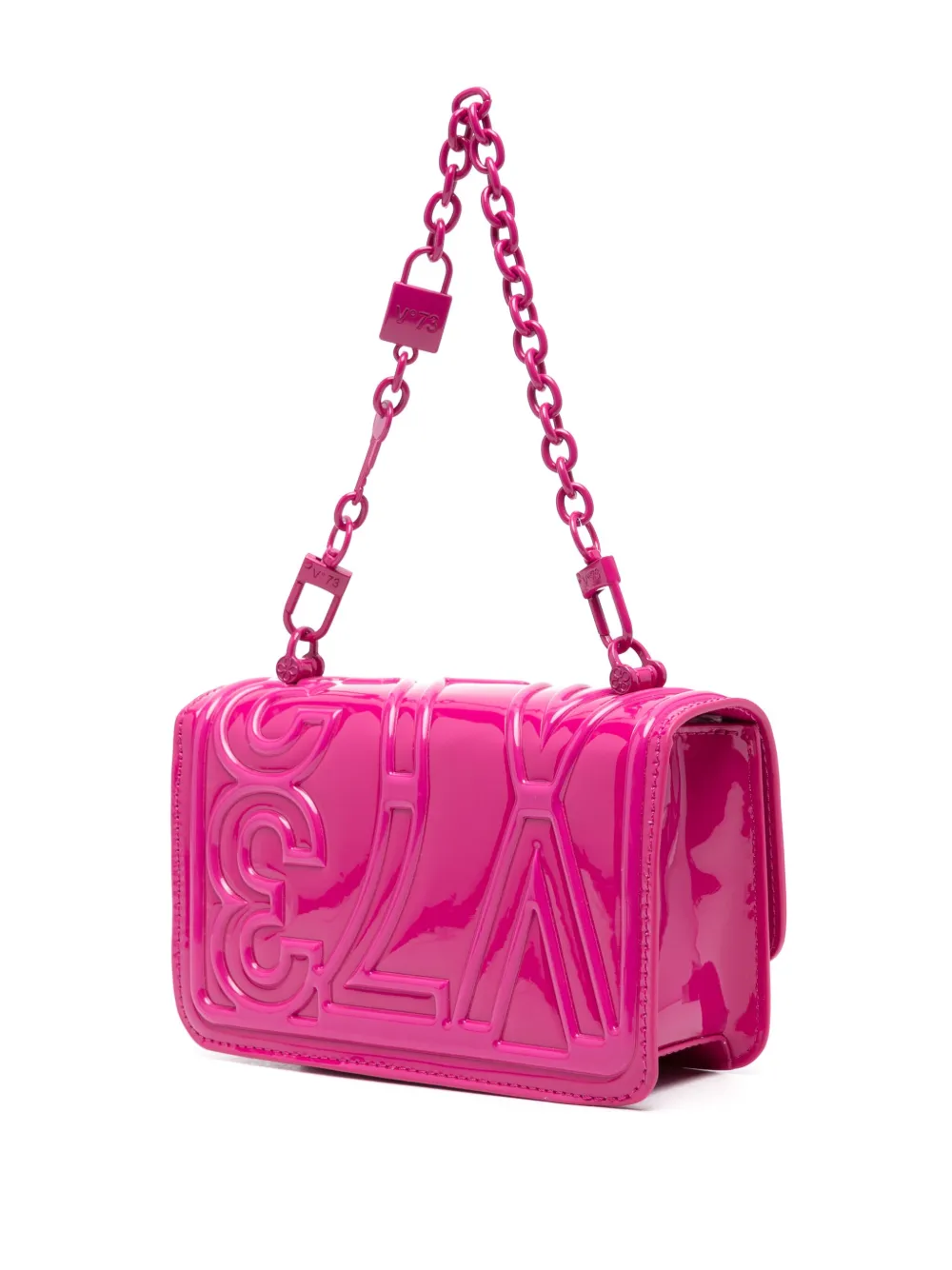 Shop V73 Fox High-shine Cross Body Bag In Pink