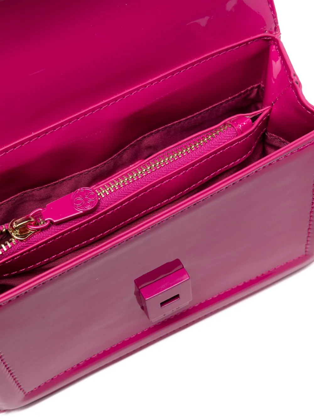 Shop V73 Fox High-shine Cross Body Bag In Pink