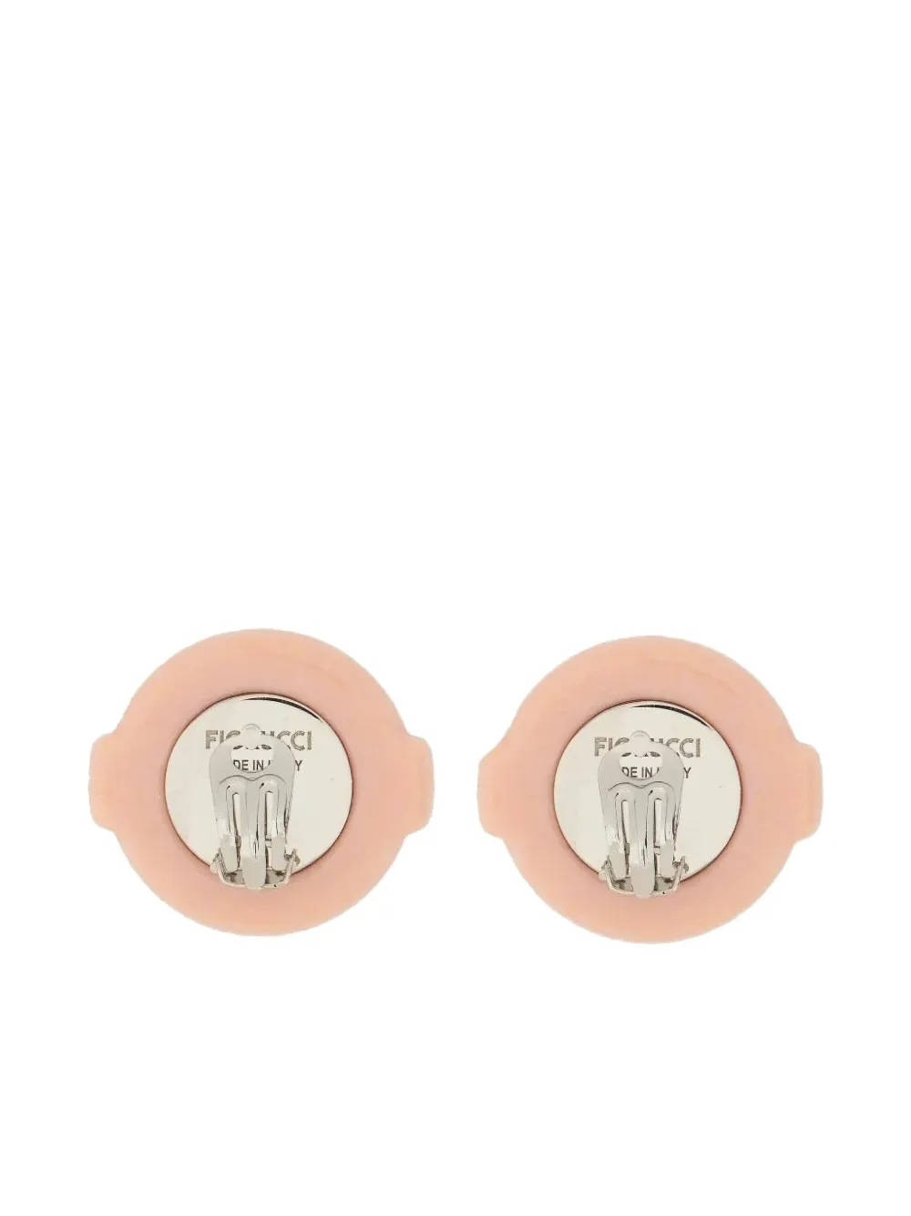 Fiorucci logo stud earrings - Roze