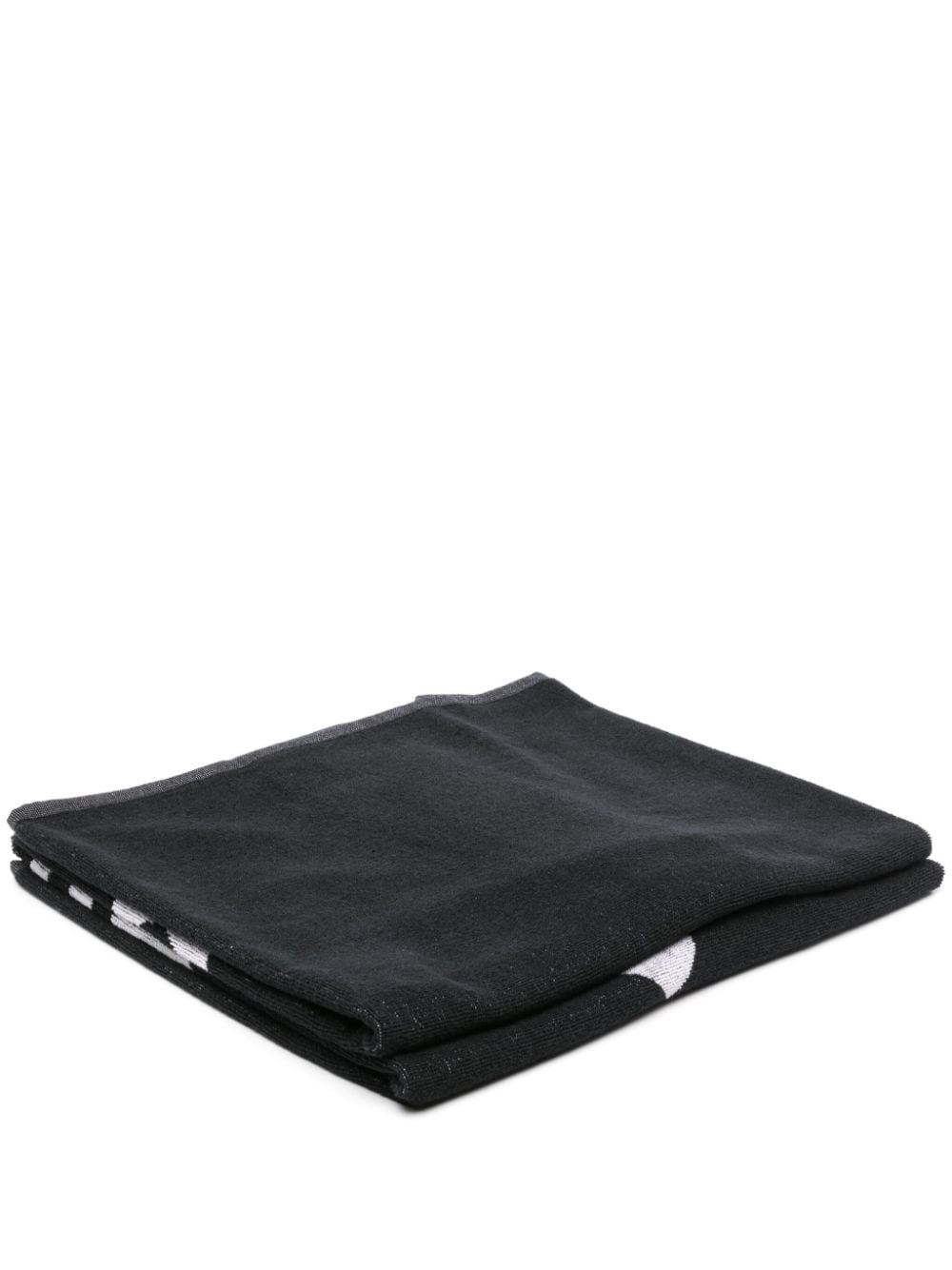 Adidas Originals Extra-large Trefoil-jacquard Towel (100cm X 170cm) In Black