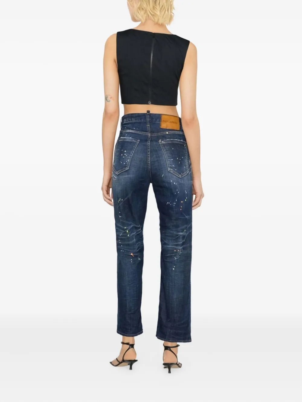 Dsquared2 Dan Tapered Jeans In Blue