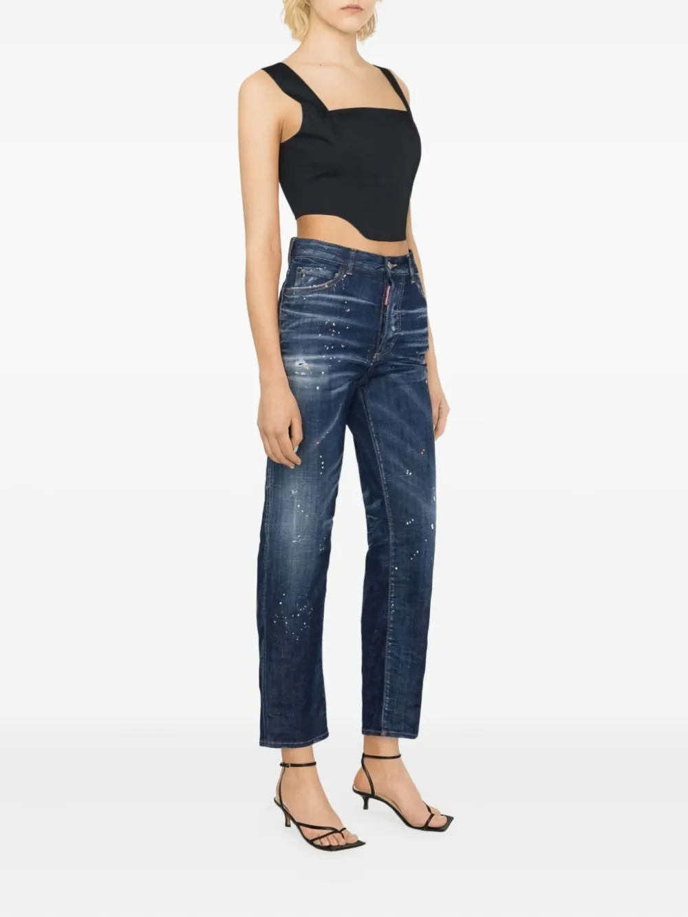 Dsquared2 Dan Tapered Jeans In Blue