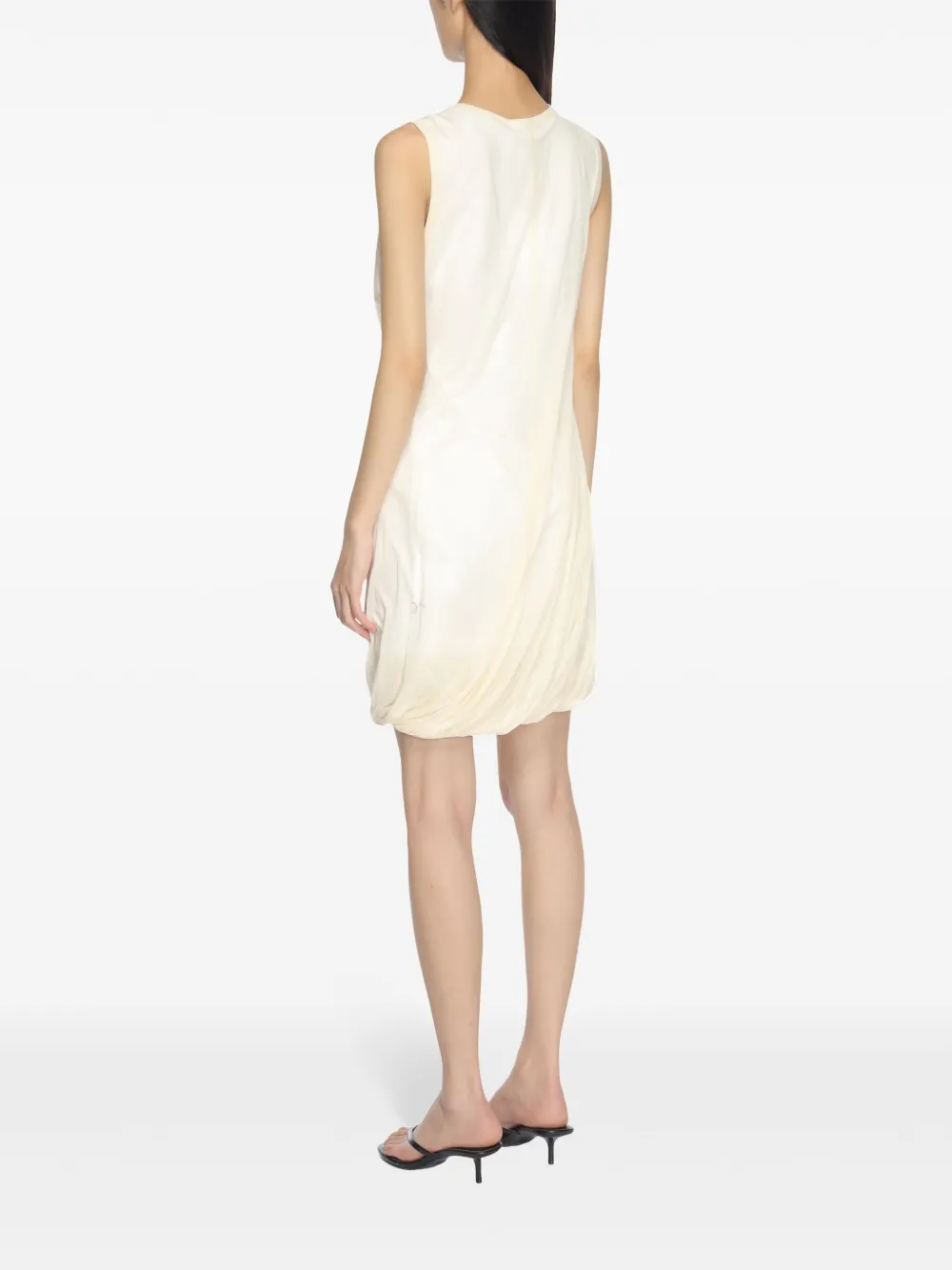 Helmut Lang Bubble jurk met doorzichtige laag Beige