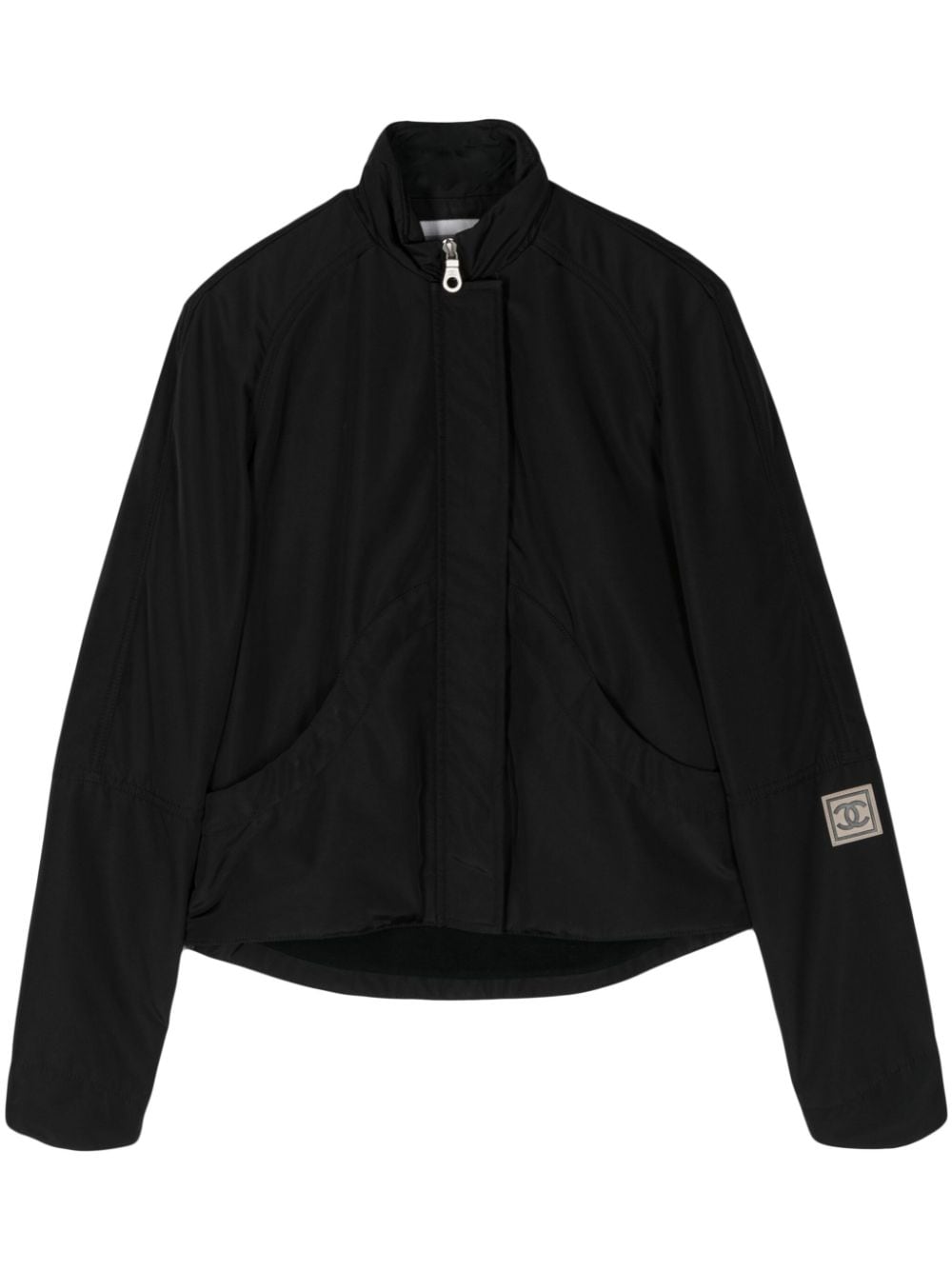 Pre-owned Chanel 2002 Sport Line Bomber Jacket In Black