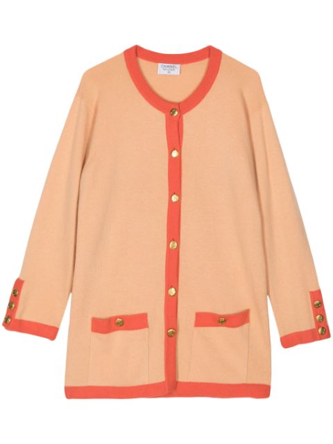 CHANEL 1990-2000s CC-buttons cashmere cardigan Women