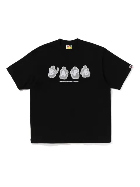 A BATHING APE® playera con logo estampado