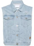 CHOCOOLATE logo-embroidered denim vest - Blue