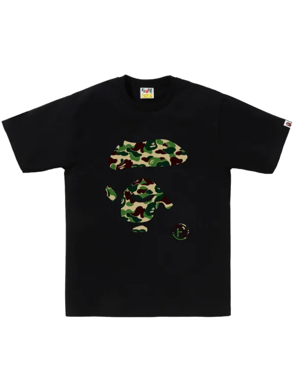 A BATHING APE logo print Cotton T shirt Black FARFETCH ZA