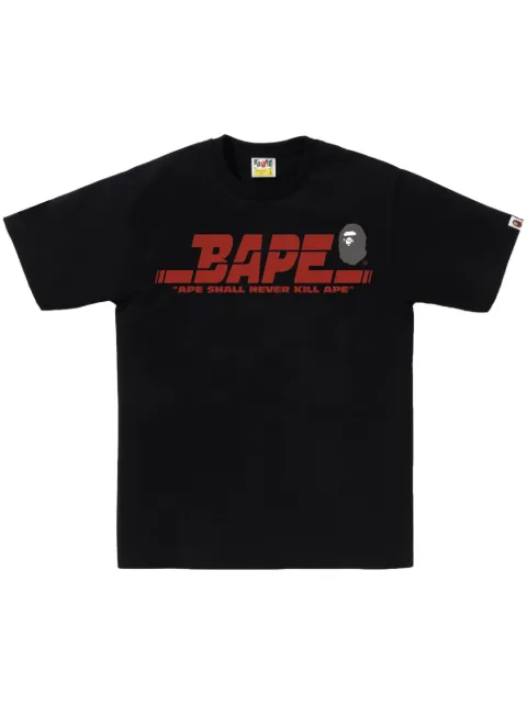 A BATHING APE® playera con logo estampado
