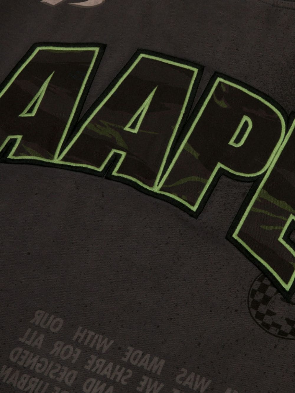 AAPE BY *A BATHING APE T-shirt met logo-applicatie Zwart