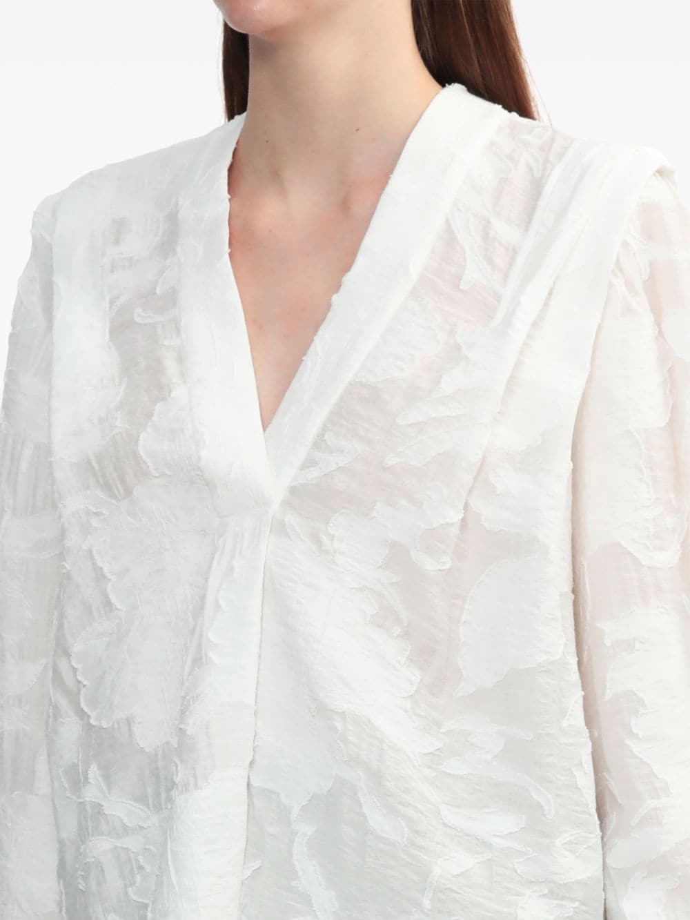 IRO texture-detailing v-neck blouse Wit