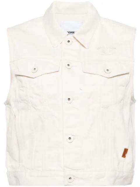 CHOCOOLATE logo-appliqué cotton vest