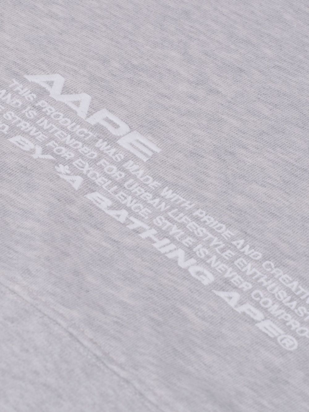 AAPE BY *A BATHING APE Spencer met geborduurd logo en ronde hals Grijs