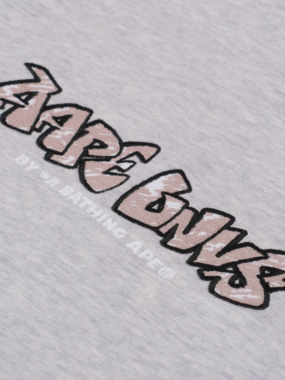 Shop Aape By A Bathing Ape Logo-embroidered Crew-neck Vest In Grey