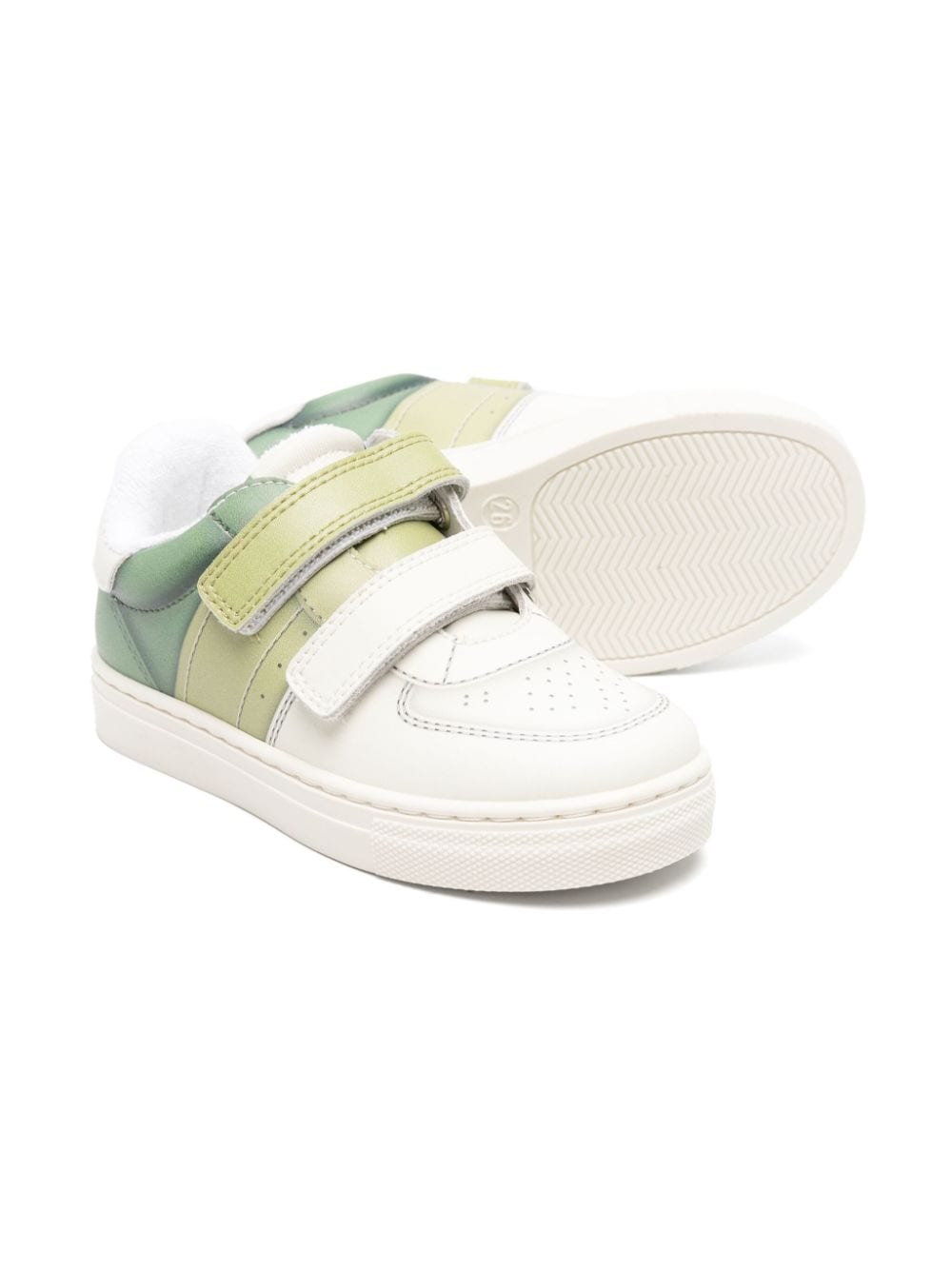 Shop Emporio Armani Gradient Touch-strap Sneakers In White