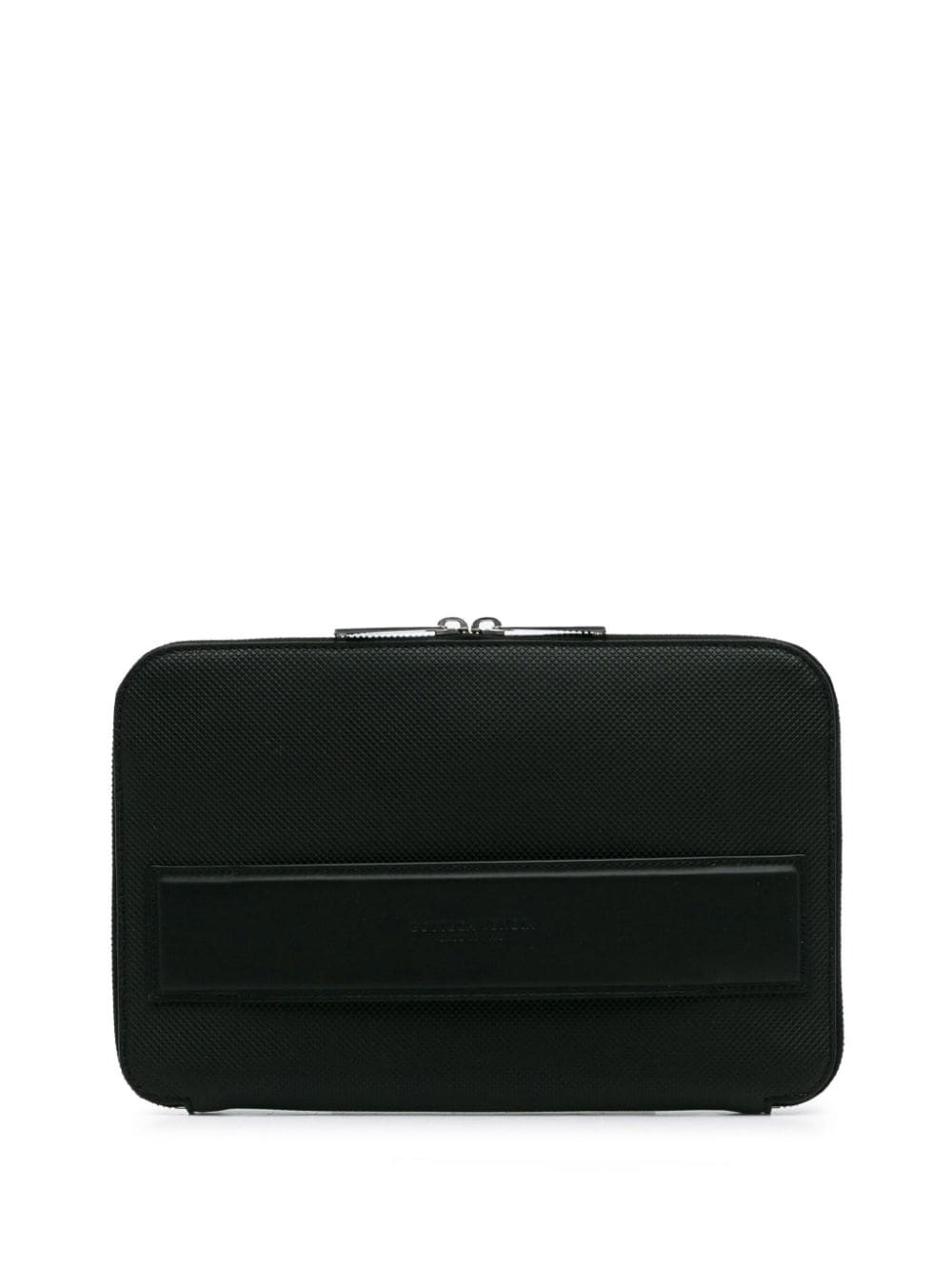 Pre-owned Bottega Veneta 21th Century Leather Document Holder Clutch Bag In Black