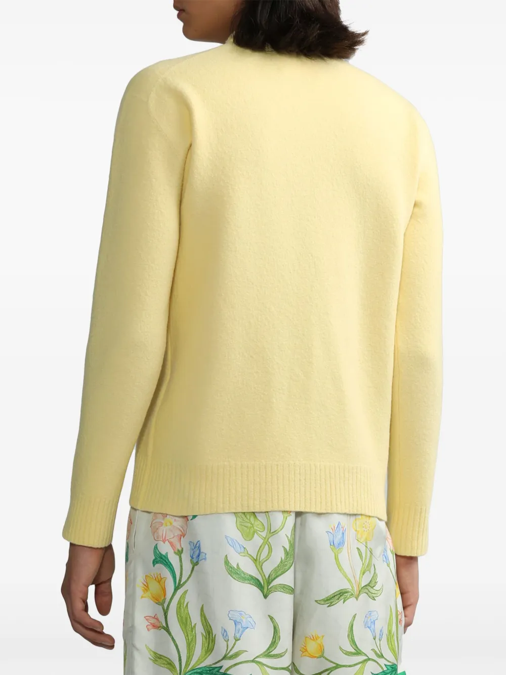 Shop Jil Sander Mock-neck Wool Jumper In Yellow