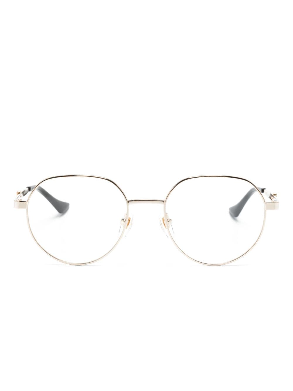 Gucci Round-frame Glasses In Metallic