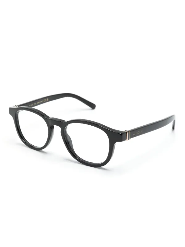 Gucci Eyewear ラウンド眼鏡フレーム | ブラック | FARFETCH JP