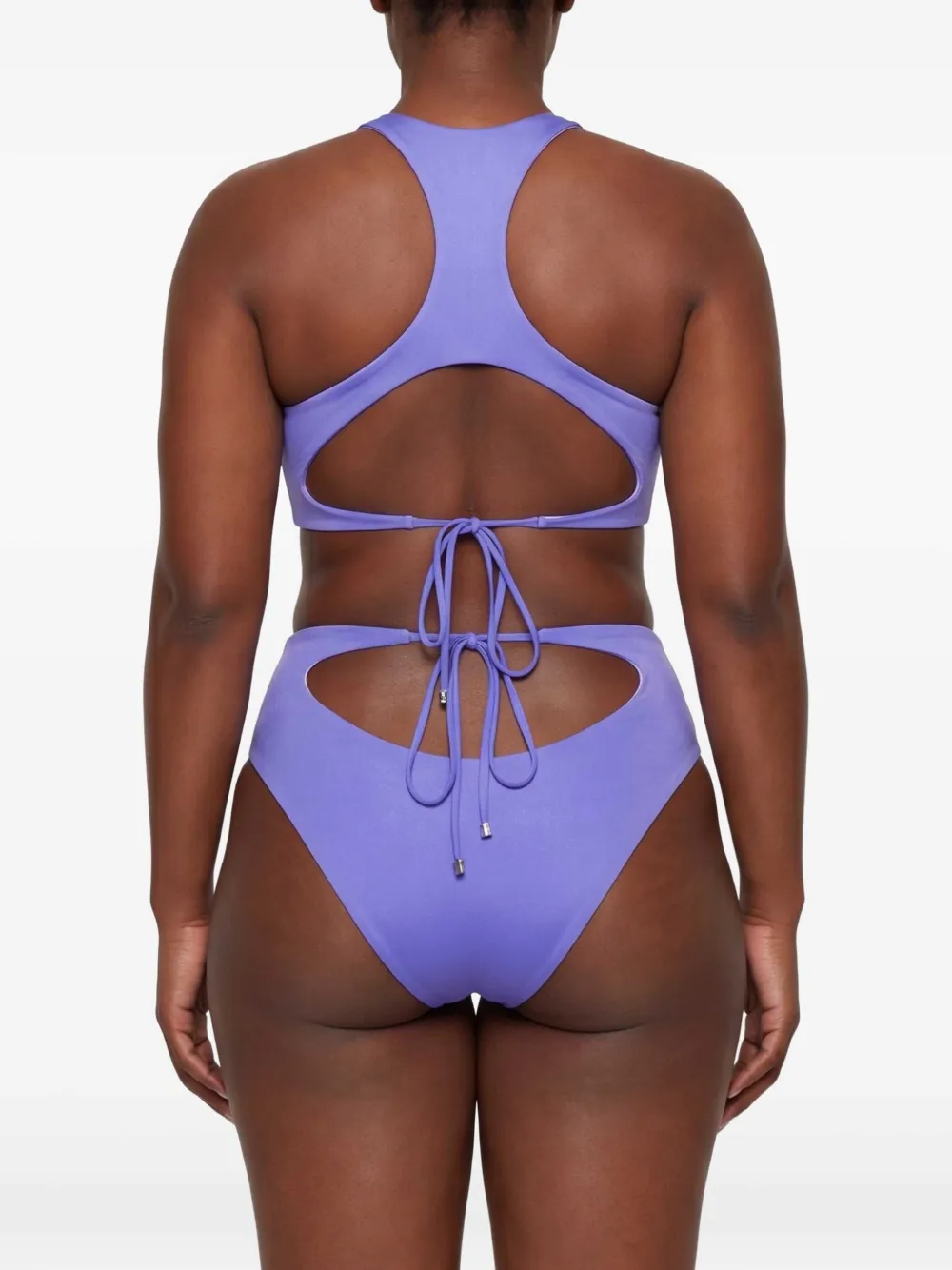 The Attico Bikini met uitgesneden detail Paars