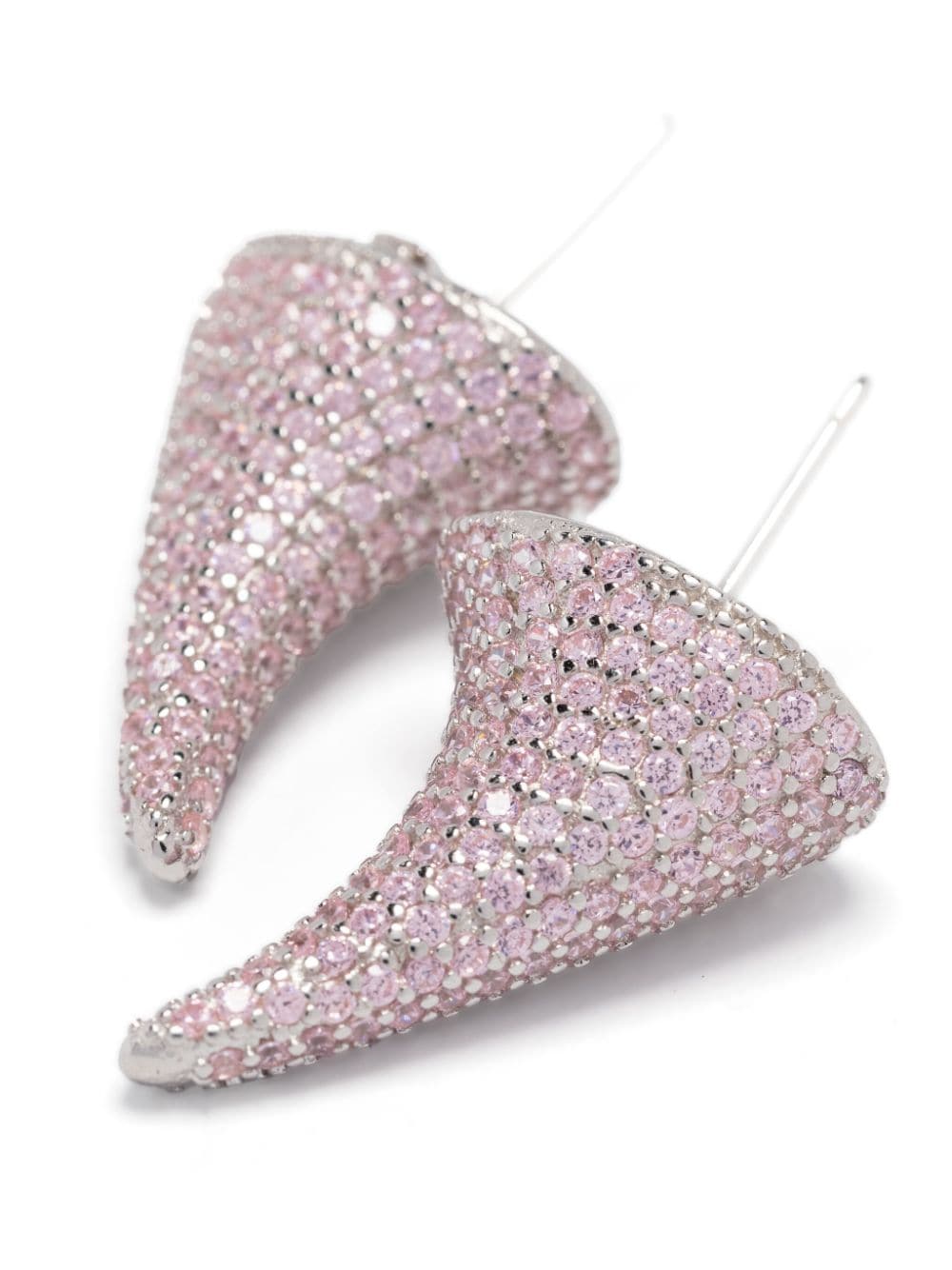 Collina Strada spike-shaped crystal earrings - Zilver