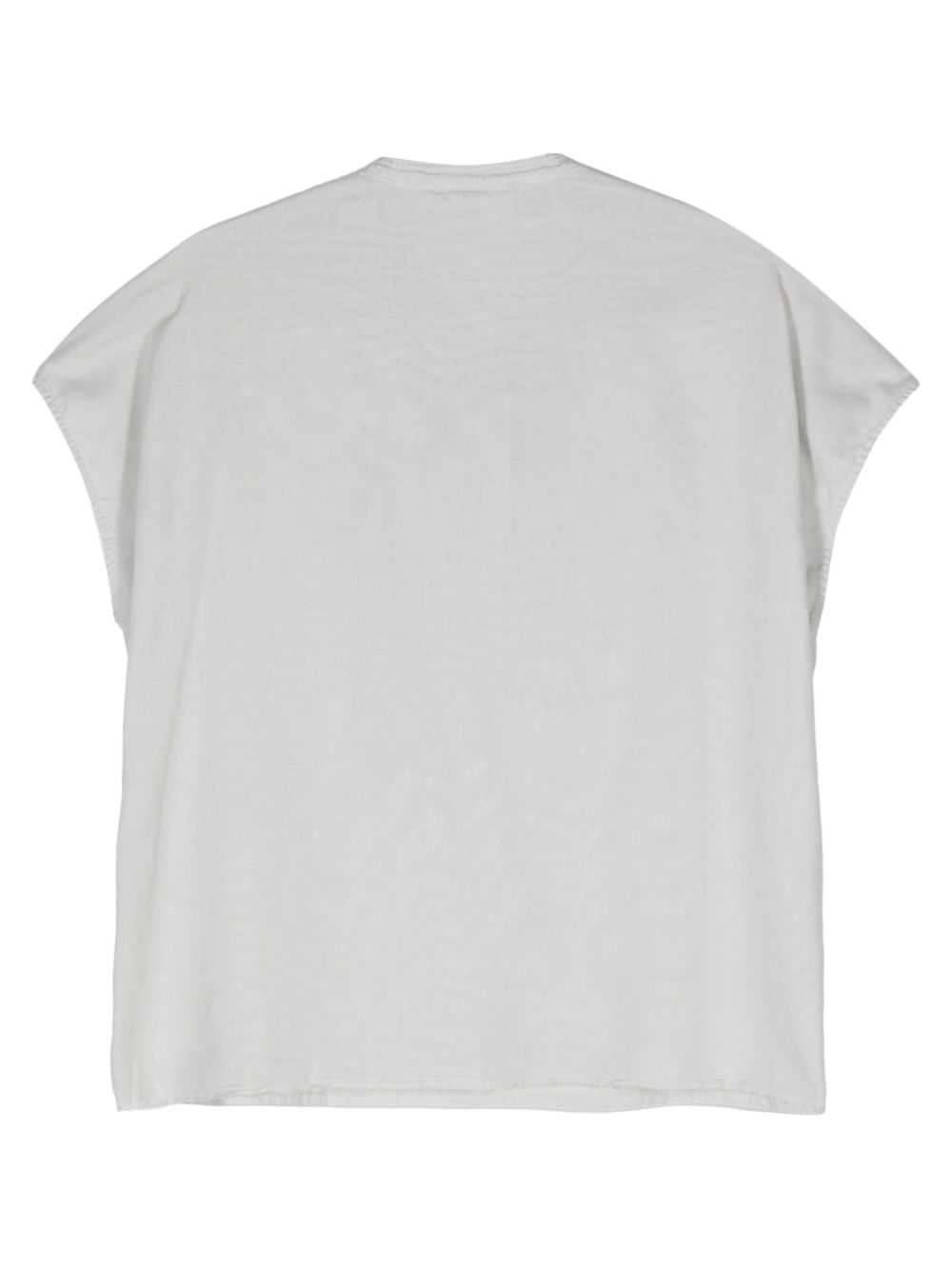 Shop Kristensen Du Nord Cotton Top In Grey