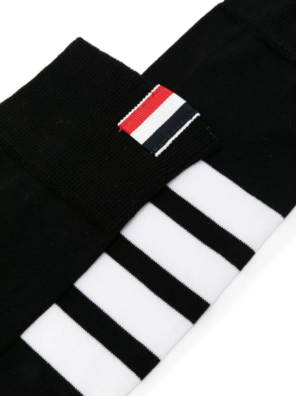 Thom Browne Sokken met vier strepen - 001 BLACK