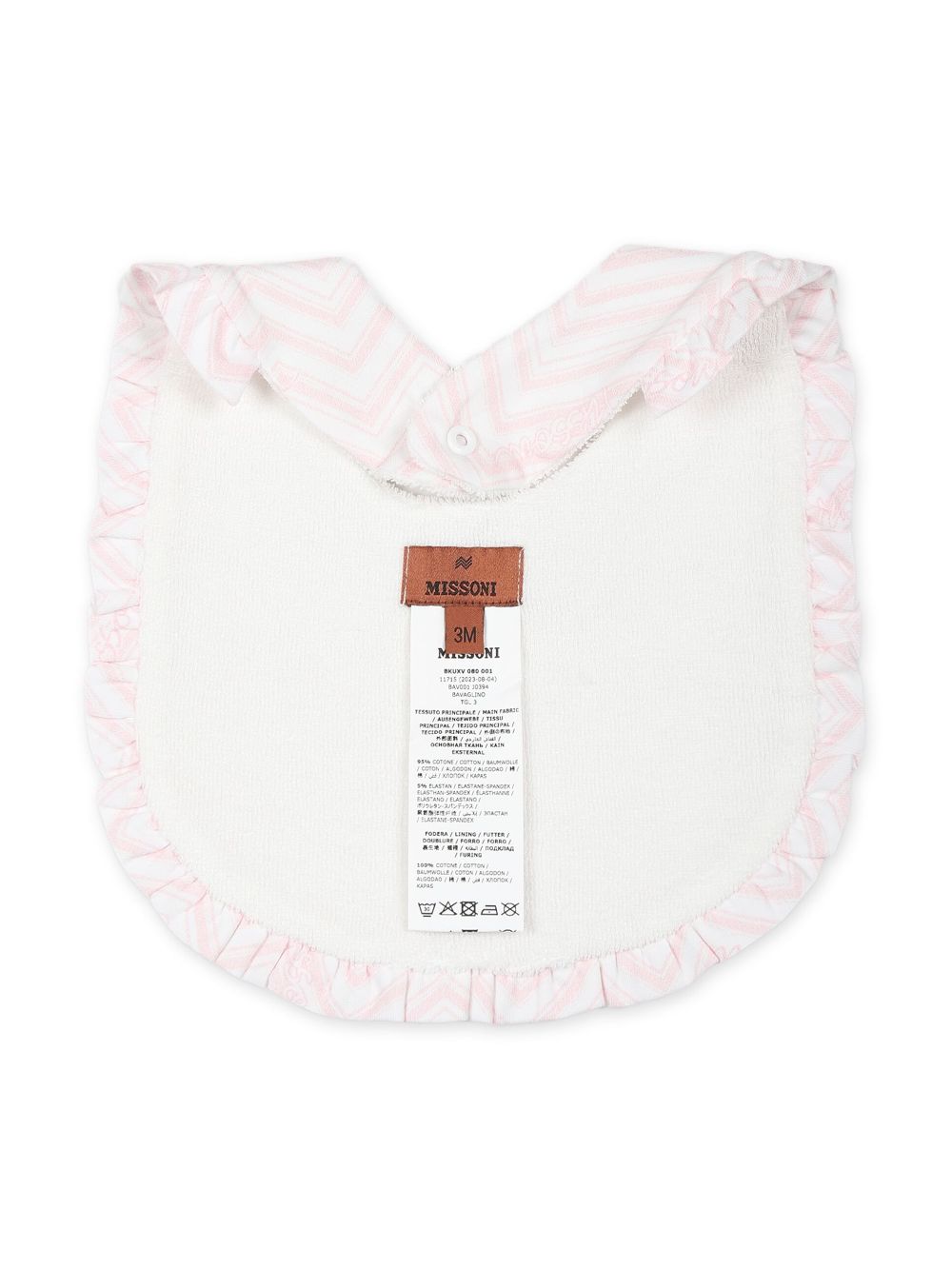 Shop Missoni Zigzag-pattern Cotton Babygrow Set In White