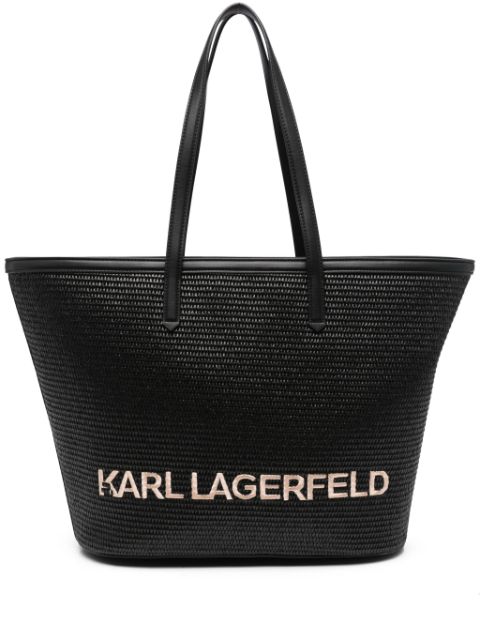 Karl Lagerfeld K Essential raffia tote bag WOMEN