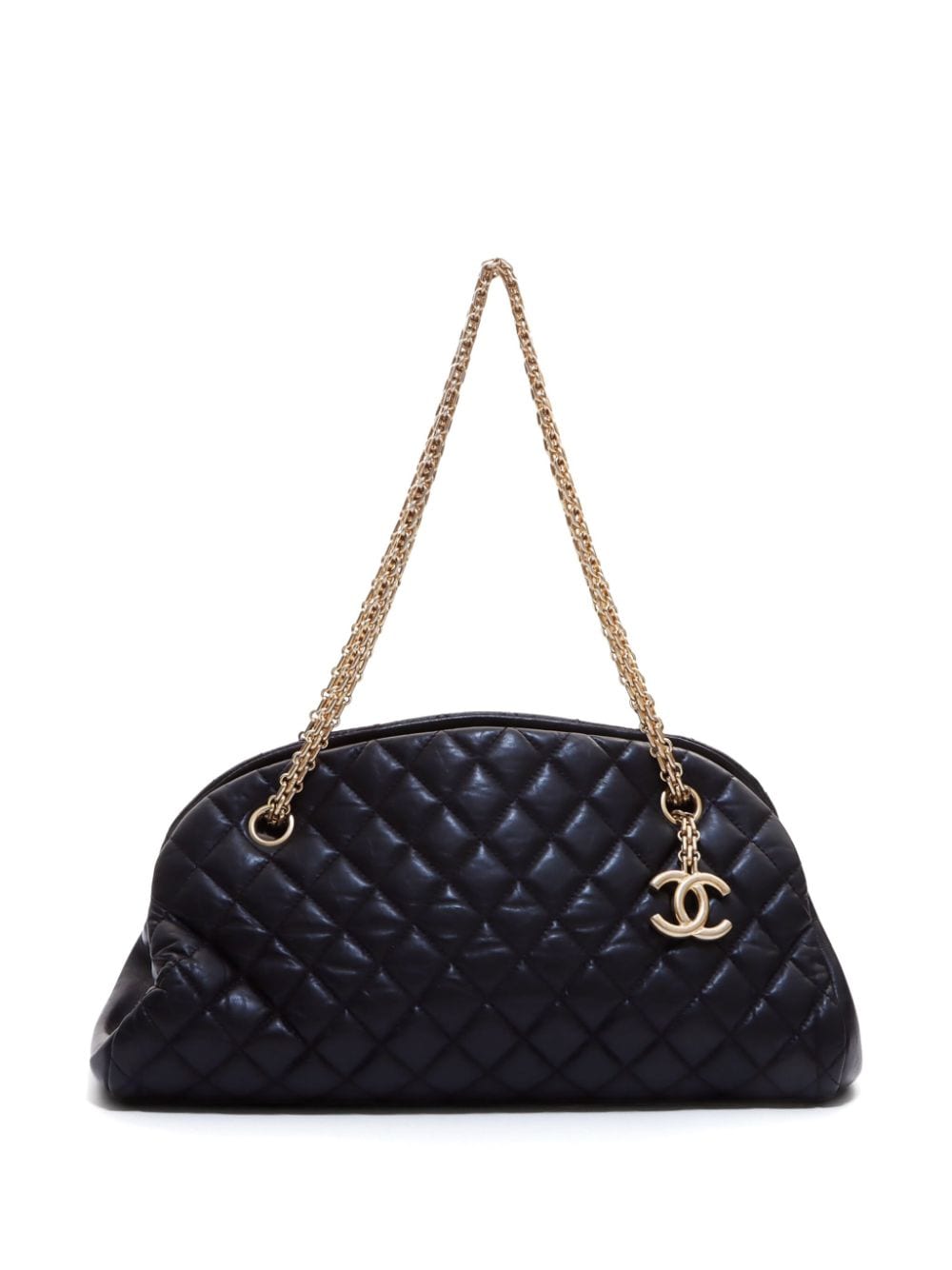 2011 logo charm diamond-quilted chain handbag