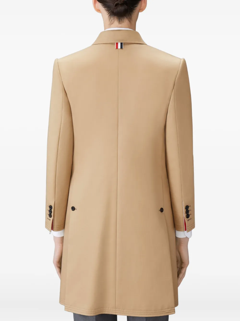 Thom Browne High-armhole Chesterfield Coat In Brown