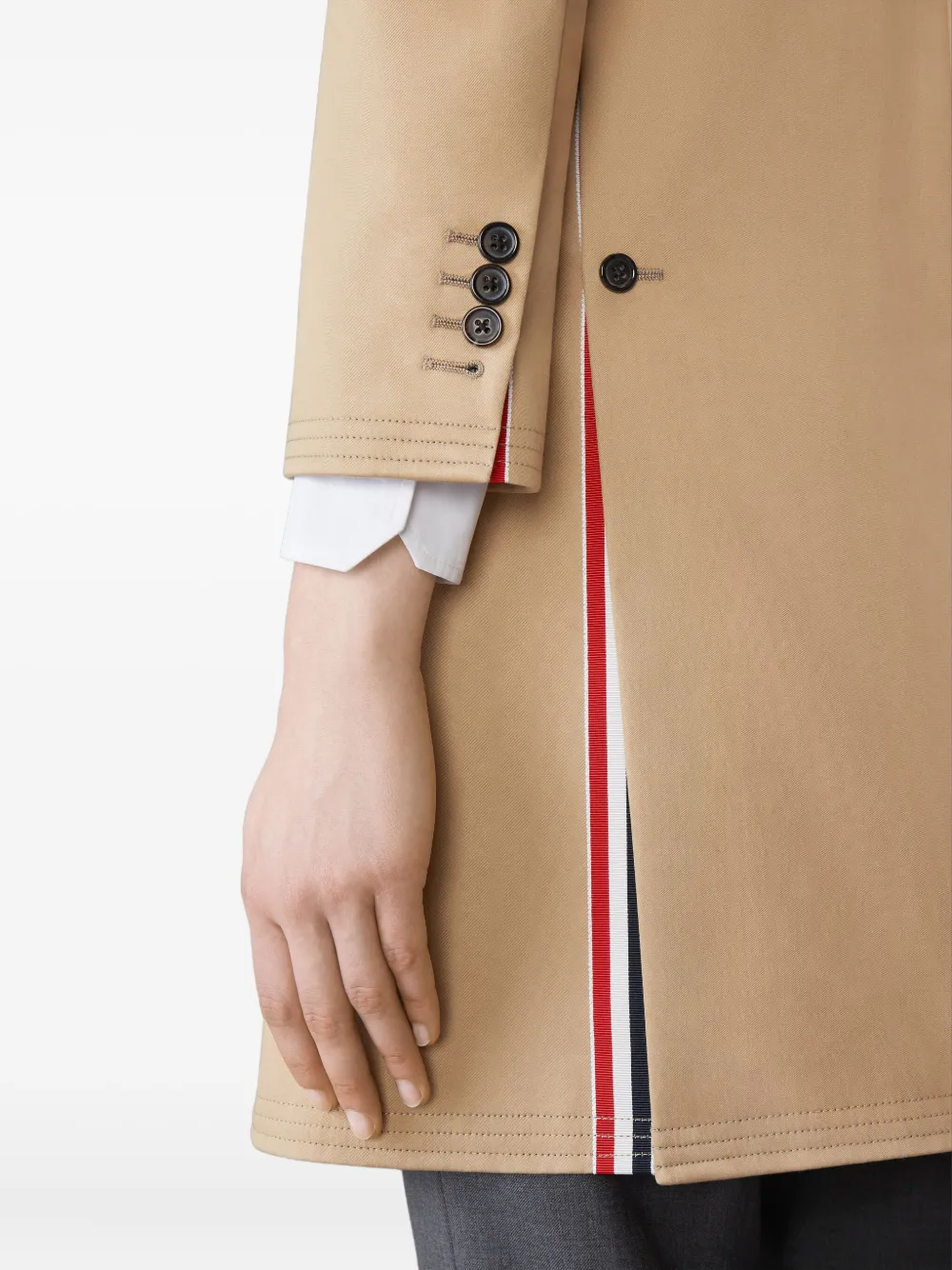 Thom Browne High-armhole Chesterfield Coat In Brown