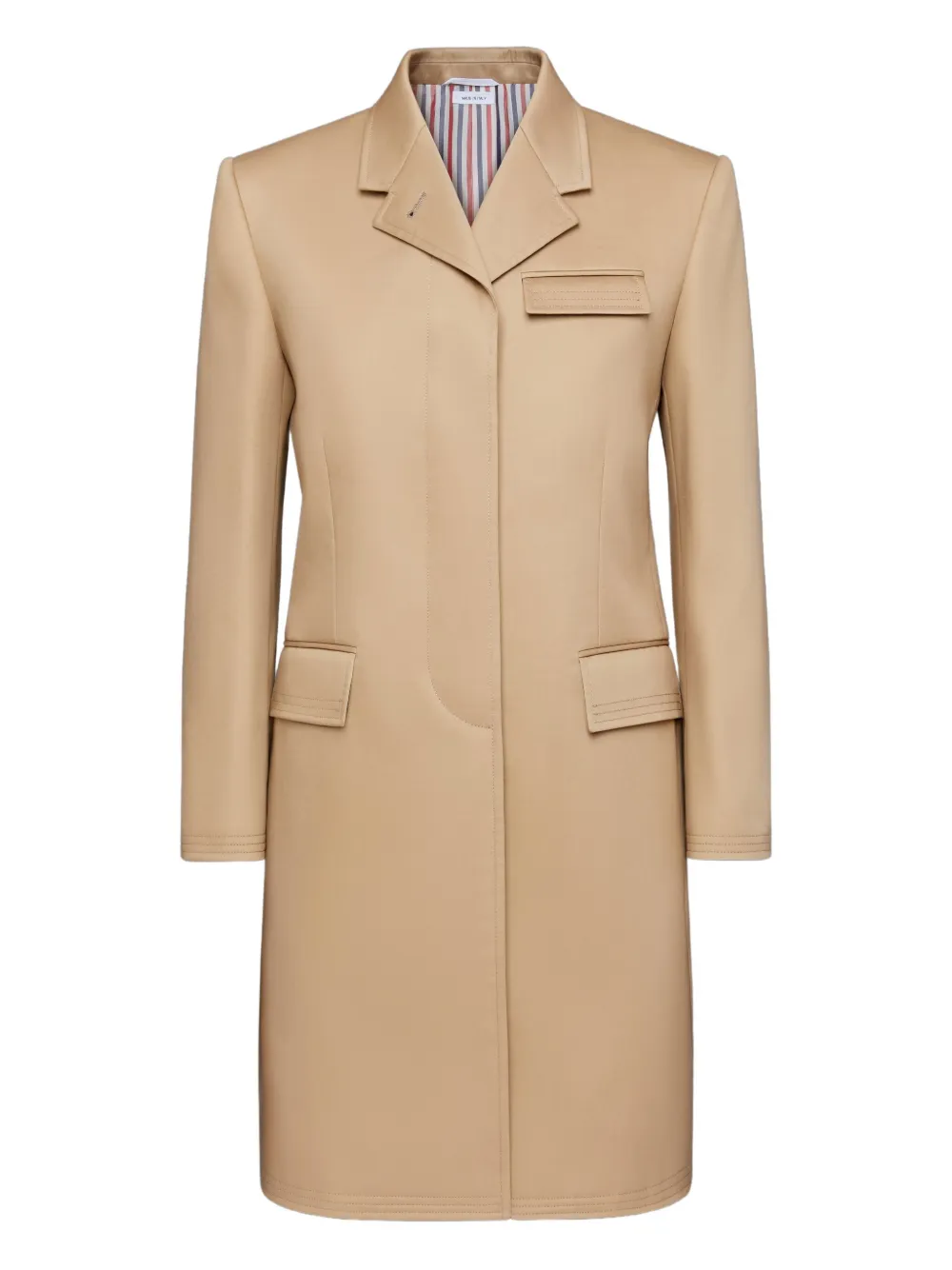 Thom Browne high-armhole chesterfield coat | Brown | Image 1