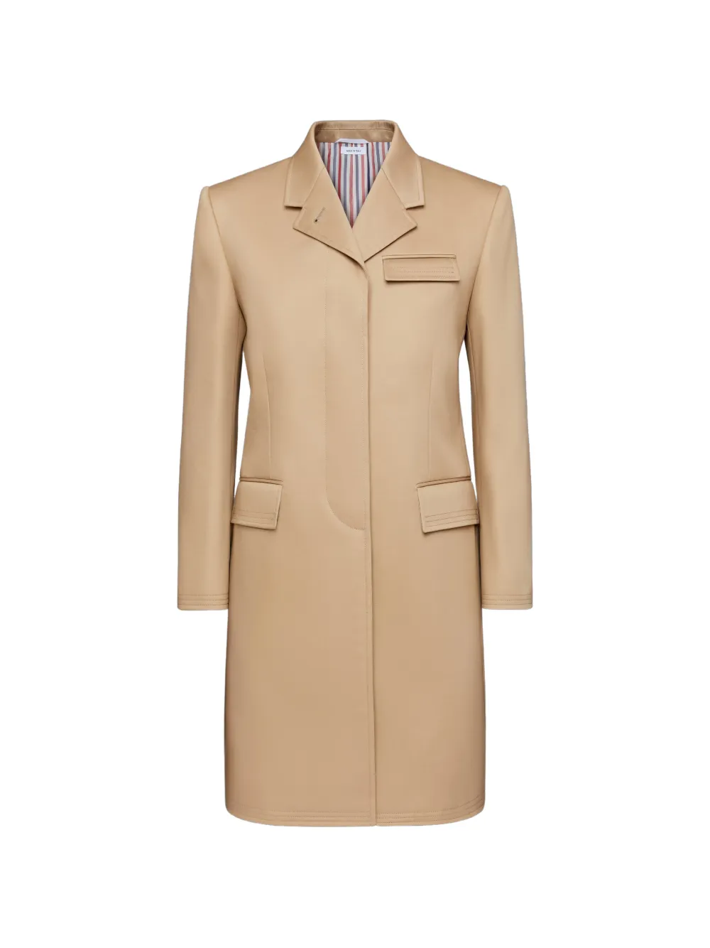 Thom Browne high-armhole chesterfield coat