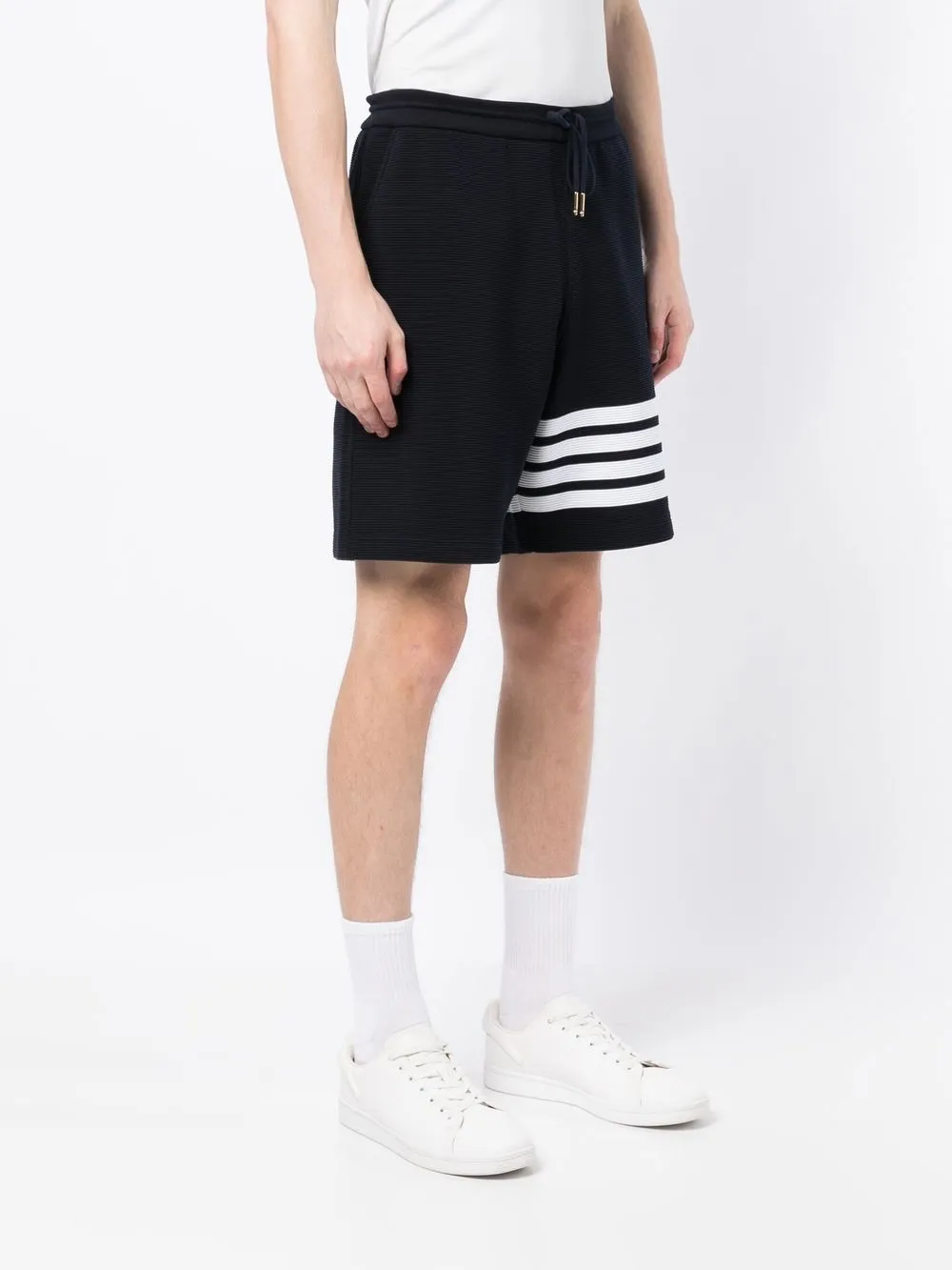 Thom Browne Gestreepte trainingsshorts 415 NAVY