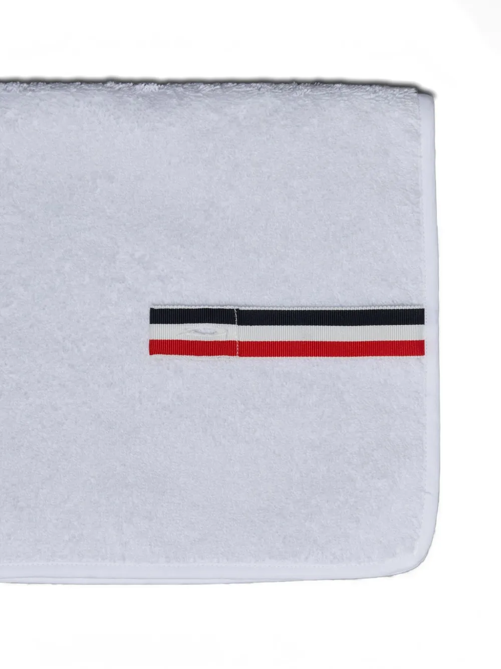 Thom Browne Ribbon-trimmed Cotton Towel (30cmx 88cm) In Yellow