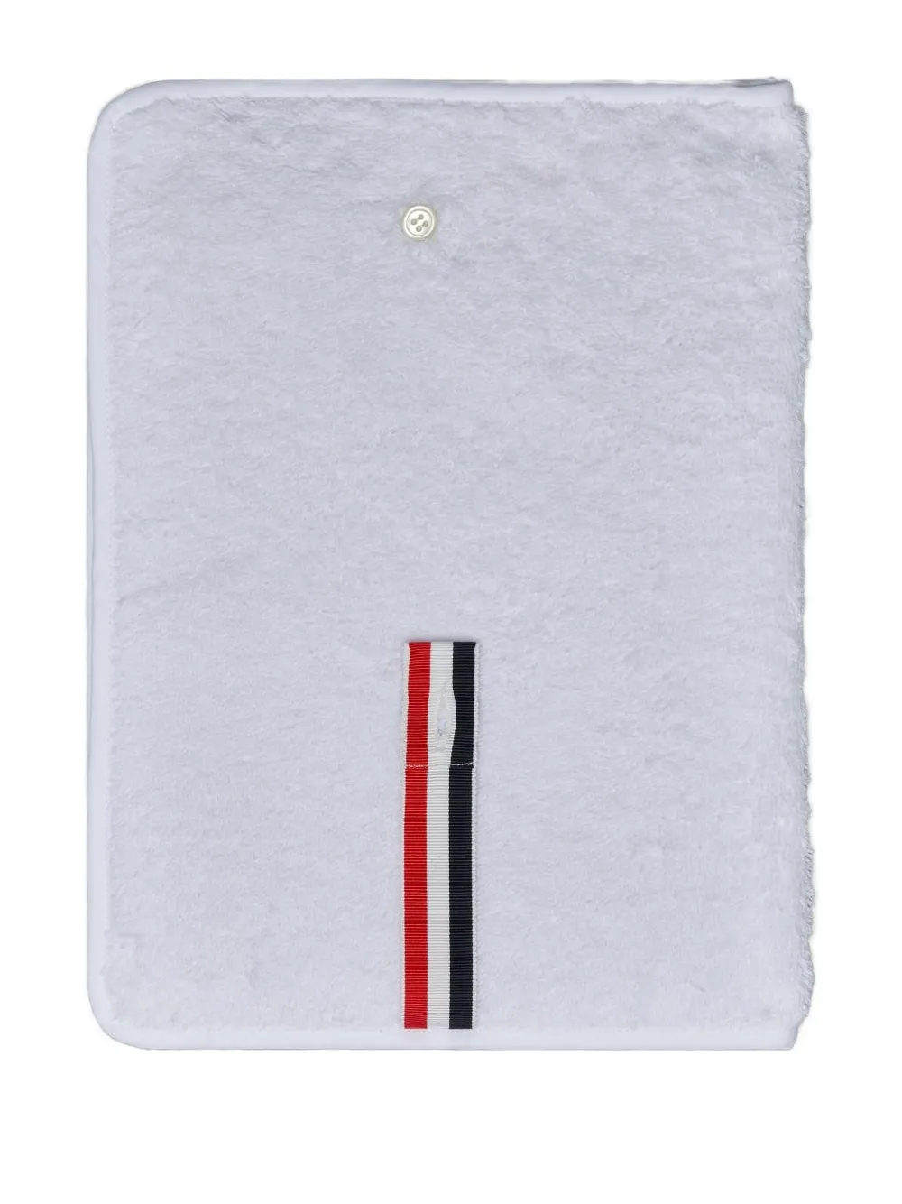Thom Browne Ribbon-trimmed Cotton Towel (30cmx 88cm) In White