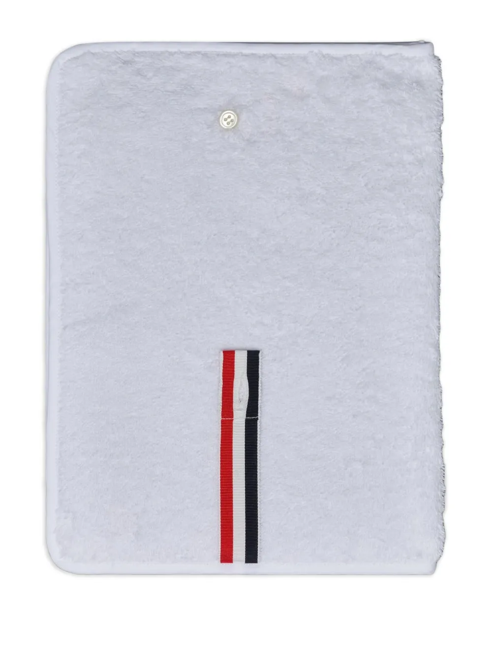 Thom Browne ribbon-trimmed cotton towel (30cmx 88cm) | White | Image 1